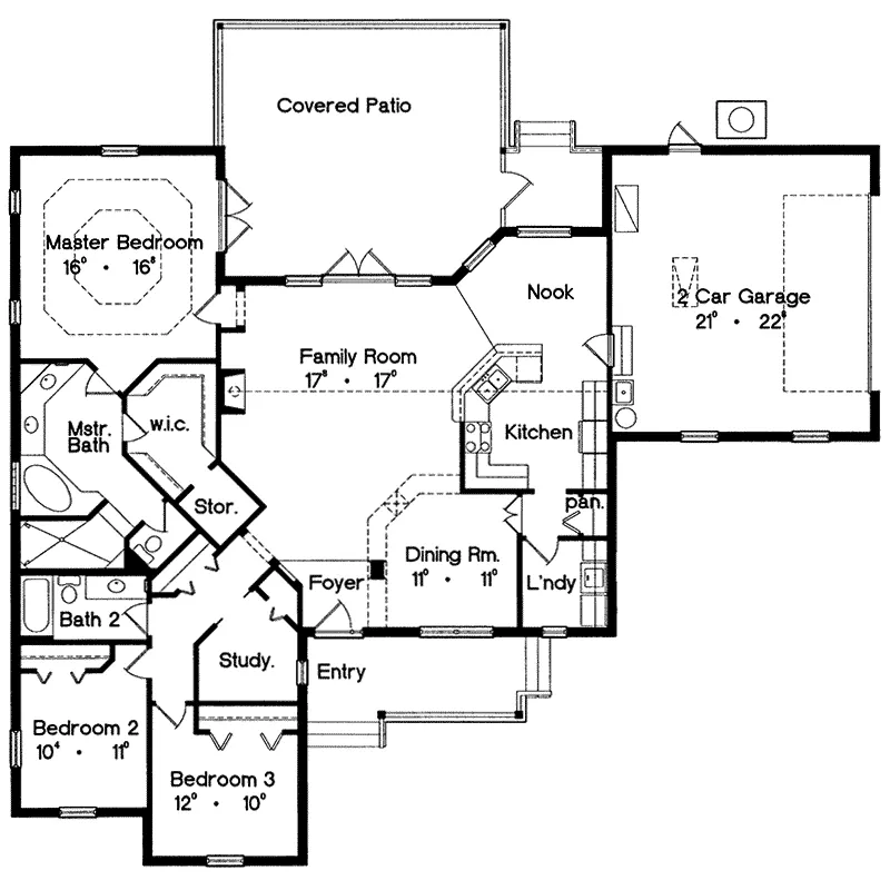 Country House Plan First Floor - Perdido Ranch Home 047D-0035 - Shop House Plans and More