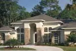 Contemporary House Plan Front Photo 02 - Palm Aire Adobe Style Home 047D-0046 - Shop House Plans and More