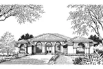 Contemporary House Plan Front Image of House - Siesta Hill Florida Style Home 047D-0048 - Shop House Plans and More