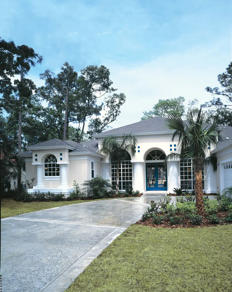 Sunbelt House Plan Front Photo 01 - Siesta Hill Florida Style Home 047D-0048 - Shop House Plans and More