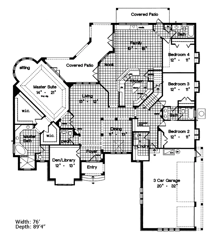 Luxury House Plan First Floor - Cross Creek Rustic Country Home 047D-0062 - Search House Plans and More