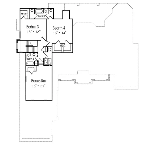 Southwestern House Plan Second Floor - Ariana Manor Mediterranean Home 047D-0063 - Search House Plans and More