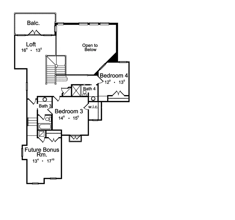 Mediterranean House Plan Second Floor - Corvina Mediterranean Home 047D-0064 - Search House Plans and More
