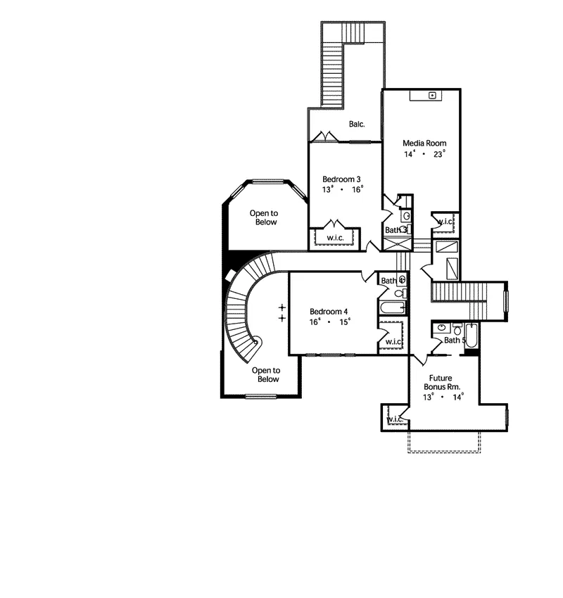 Luxury House Plan Second Floor - Bella Vista Florida Modern Home 047D-0066 - Search House Plans and More