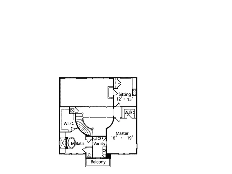 Southern House Plan Second Floor - Crescent Beach Florida Home 047D-0067 - Search House Plans and More