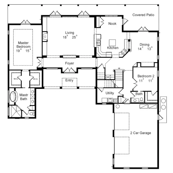 Spanish House Plan First Floor - Tropicana Spanish Style Home 047D-0073 - Shop House Plans and More