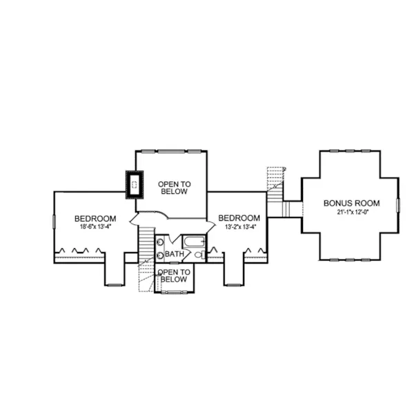 Craftsman House Plan Second Floor - Hancock Hill Rustic Log Home 047D-0079 - Search House Plans and More