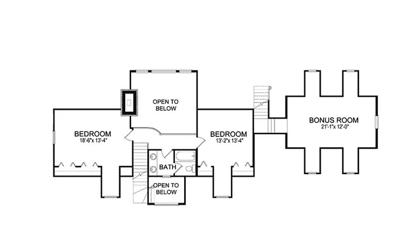 Mountain House Plan Second Floor - Pondella Rustic Log Home 047D-0081 - Shop House Plans and More
