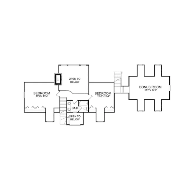 Mountain House Plan Second Floor - Pondella Rustic Log Home 047D-0081 - Shop House Plans and More