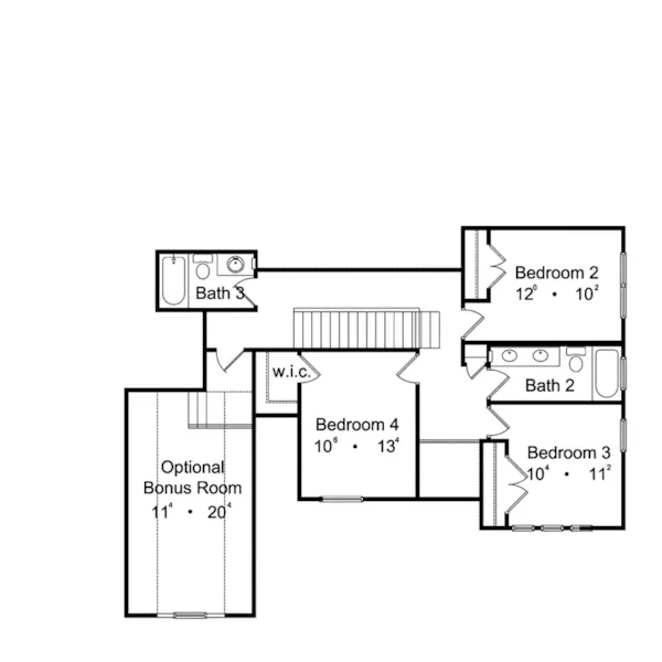 Florida House Plan Second Floor - MacArthur Southwestern Home 047D-0082 - Shop House Plans and More