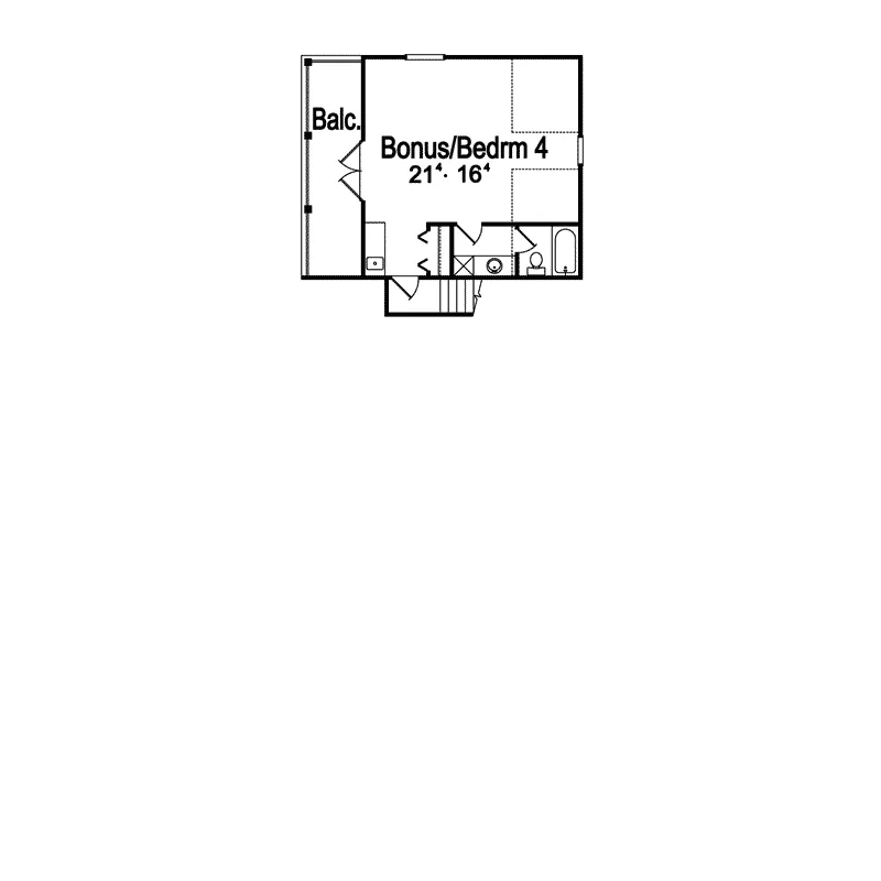 Sunbelt House Plan Second Floor - Dorsey Park European Home 047D-0083 - Search House Plans and More