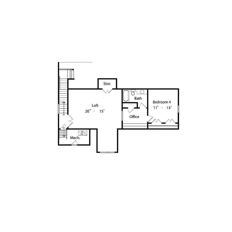 English Cottage House Plan Second Floor - Wellington Hill European Home 047D-0084 - Shop House Plans and More
