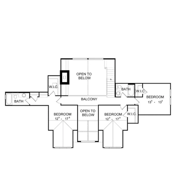 Traditional House Plan Second Floor - Wilder Rustic Craftsman Home 047D-0087 - Shop House Plans and More