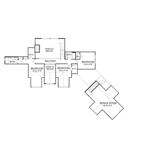 Traditional House Plan Second Floor - Oriole Place Mountain Home 047D-0090 - Shop House Plans and More