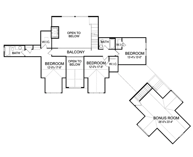 Rustic House Plan Second Floor - Delray Luxury Craftsman Home 047D-0091 - Search House Plans and More