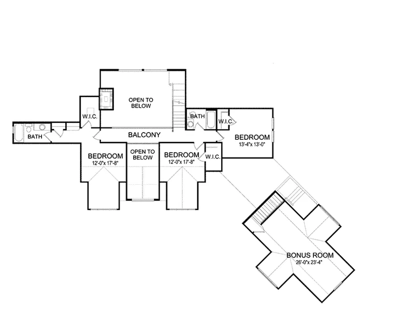 Log House Plan Second Floor - Folsom Rustic Log Home 047D-0092 - Search House Plans and More