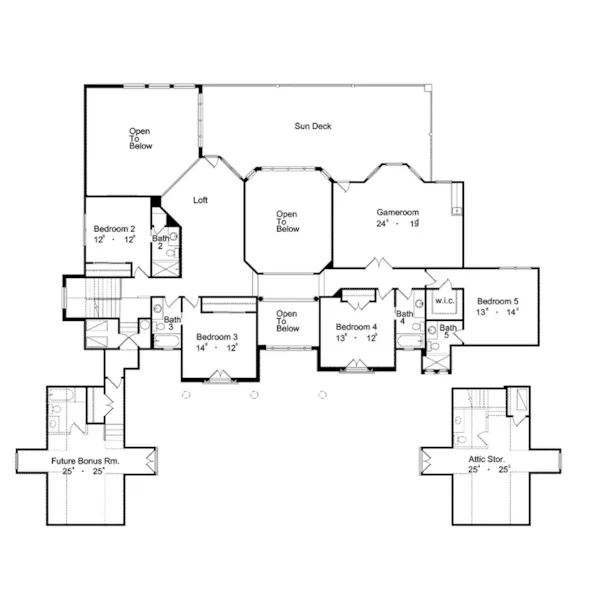 Traditional House Plan Second Floor - Bocawoods Mediterranean Home 047D-0096 - Search House Plans and More