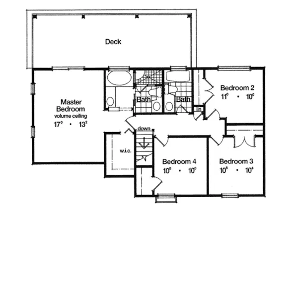 Mountain House Plan Second Floor - Hallandale Traditional Home 047D-0112 - Search House Plans and More