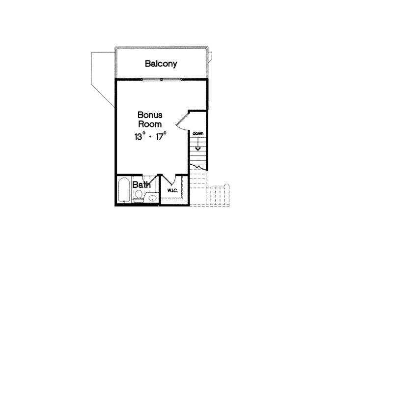 Ranch House Plan Bonus Room - Kendall European Home 047D-0115 - Search House Plans and More