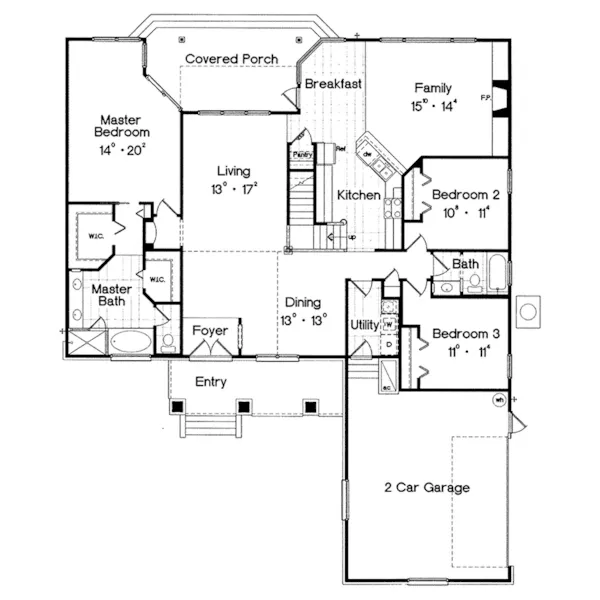 Rustic House Plan First Floor - Kendall European Home 047D-0115 - Search House Plans and More