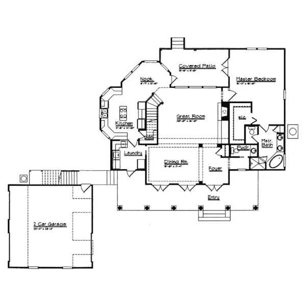 Country House Plan First Floor - Emerald Plantation Country Home 047D-0116 - Search House Plans and More