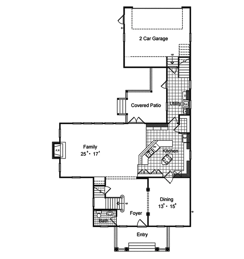 Colonial House Plan First Floor - Kingsley Plantation Stucco Home 047D-0140 - Search House Plans and More