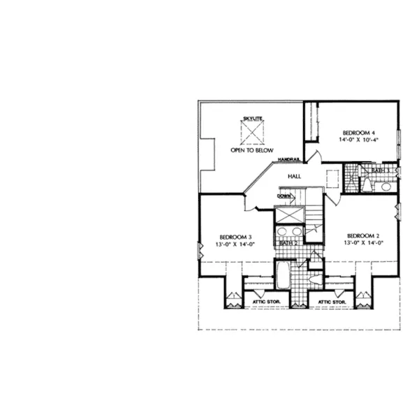 Farmhouse Plan Second Floor - Ponte Vedra Cape Cod Style Home 047D-0141 - Shop House Plans and More