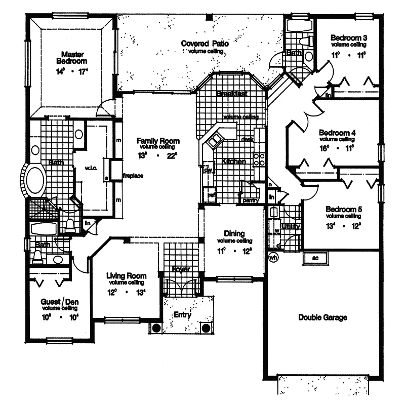 Sunbelt House Plan First Floor - Turnberry Isle Sunbelt Home 047D-0147 - Shop House Plans and More
