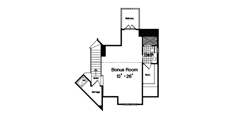 Ranch House Plan Second Floor - Dowling Park Farmhouse 047D-0148 - Search House Plans and More