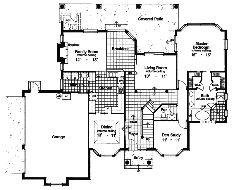 Mediterranean House Plan First Floor - Golden Beach Florida Style Home 047D-0149 - Search House Plans and More