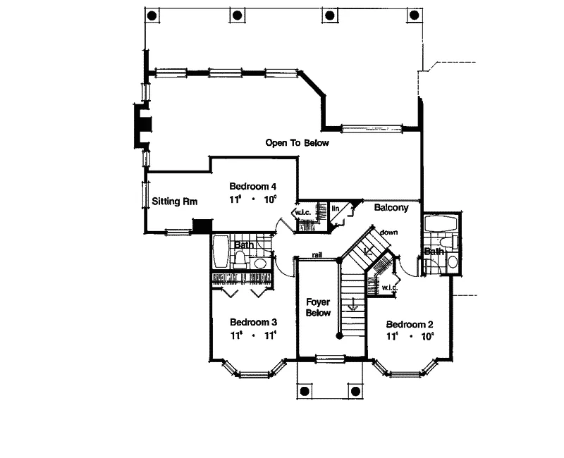 Florida House Plan Second Floor - Golden Beach Florida Style Home 047D-0149 - Search House Plans and More