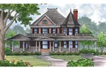 Gorgeous Victorian Home Design With Attached Gazebo And Turret