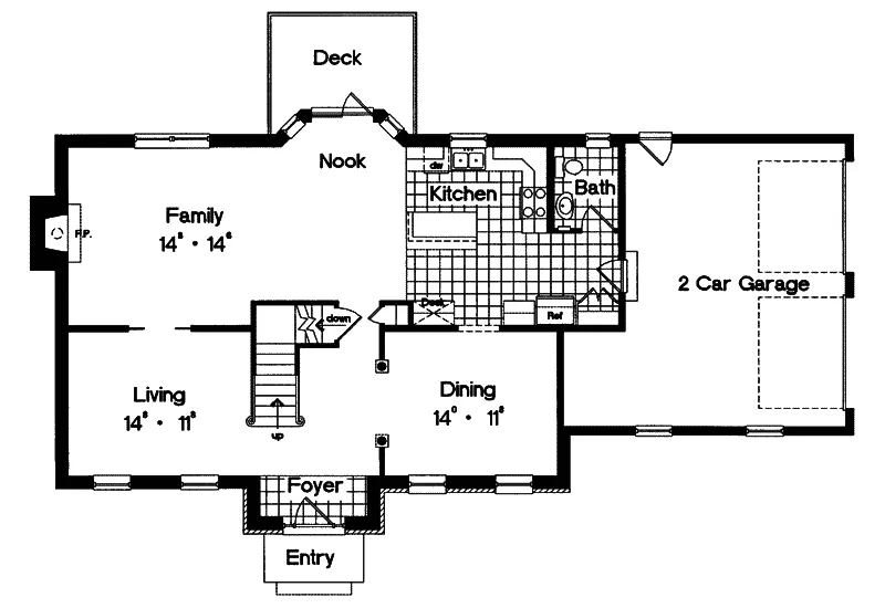 Early American House Plan First Floor - Lighthouse Point Colonial Home 047D-0156 - Shop House Plans and More