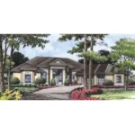 Luxurious Sunbelt Style Has Stucco Exterior And Sleek Modern Roof Line