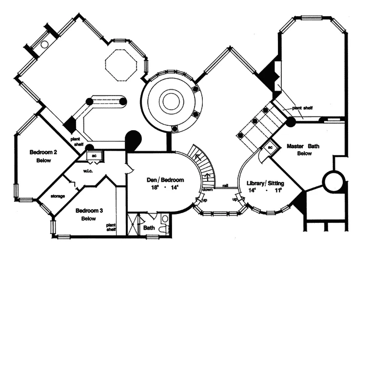 Florida House Plan Second Floor - Beverly Beach Sunbelt Home 047D-0175 - Search House Plans and More