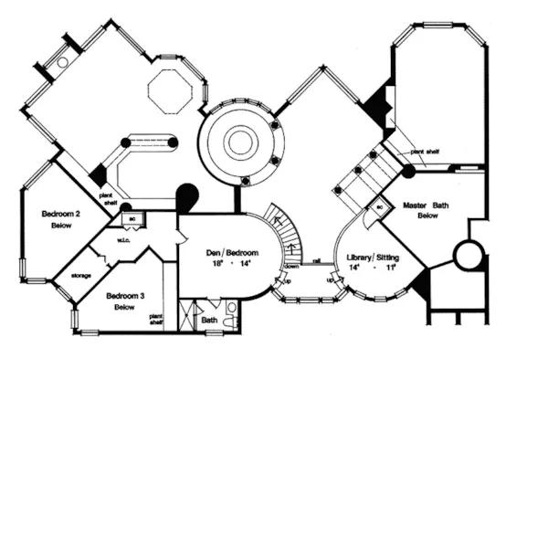 Florida House Plan Second Floor - Beverly Beach Sunbelt Home 047D-0175 - Search House Plans and More