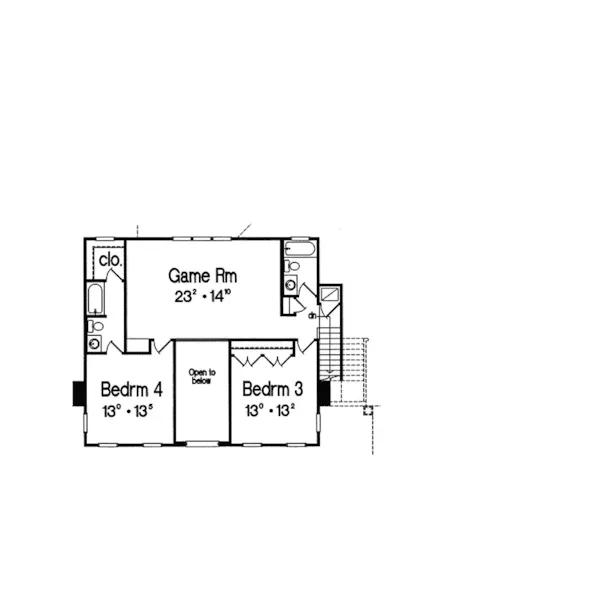 Country House Plan Second Floor - Dixie Hill Farmhouse 047D-0176 - Search House Plans and More