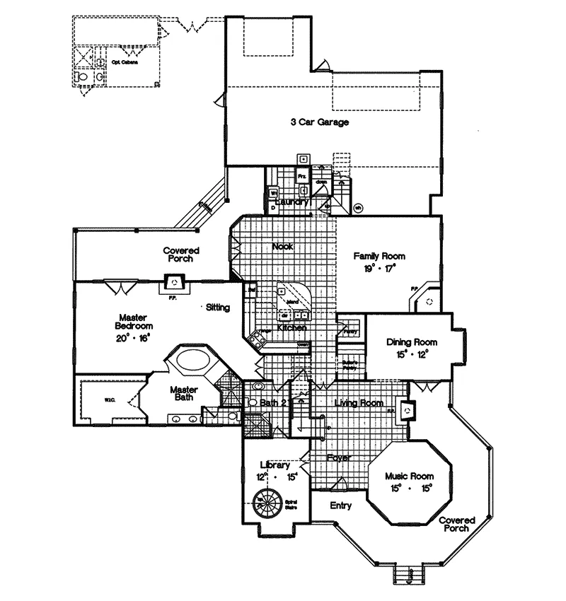 Victorian House Plan First Floor - Canova Hollow Victorian Home 047D-0183 - Search House Plans and More