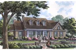 Traditional Country Style House With Covered Front Porch And Dormers