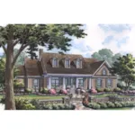 Traditional Country Style House With Covered Front Porch And Dormers