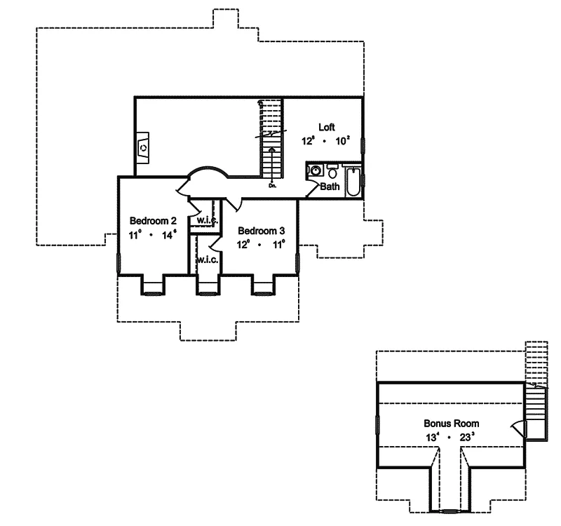 Colonial House Plan Second Floor - La Belle Southern Colonial Home 047D-0191 - Shop House Plans and More