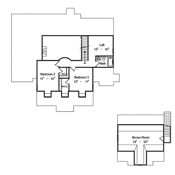 Georgian House Plan Second Floor - La Belle Southern Colonial Home 047D-0191 - Shop House Plans and More