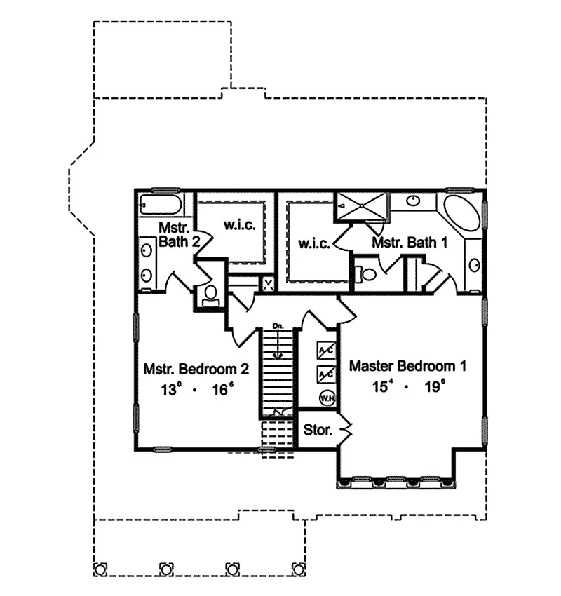 Sunbelt House Plan Second Floor - Gasparilla Florida Style Home 047D-0192 - Search House Plans and More