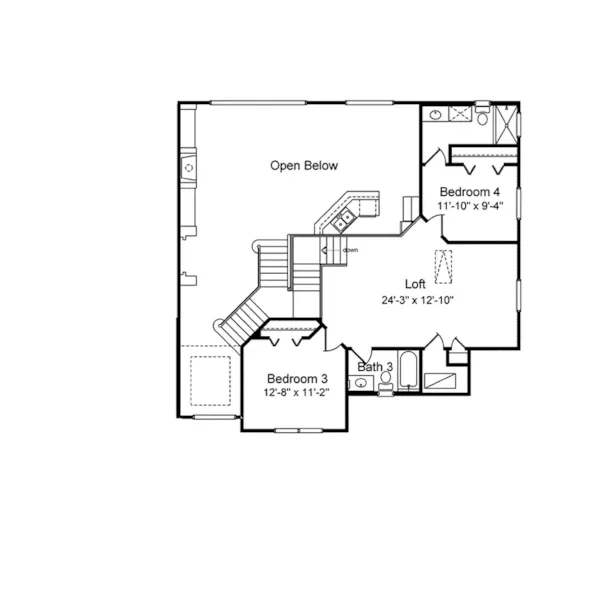 Sunbelt House Plan Second Floor - Lakeport Luxury Home 047D-0211 - Shop House Plans and More