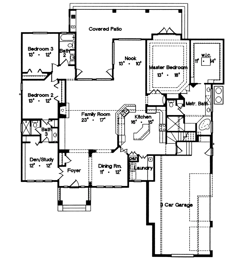 Traditional House Plan First Floor - Lehigh Acres Luxury Home 047D-0213 - Shop House Plans and More