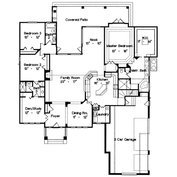 Traditional House Plan First Floor - Lehigh Acres Luxury Home 047D-0213 - Shop House Plans and More