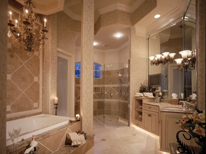 Traditional House Plan Master Bathroom Photo 01 - Miranda Place Luxury Home 047D-0215 - Shop House Plans and More