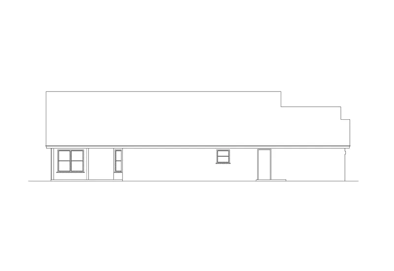 Sunbelt House Plan Left Elevation - Wyndham Sunbelt Ranch Home 048D-0001 - Shop House Plans and More
