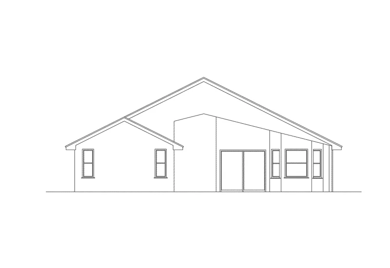 Sunbelt House Plan Rear Elevation - Wyndham Sunbelt Ranch Home 048D-0001 - Shop House Plans and More