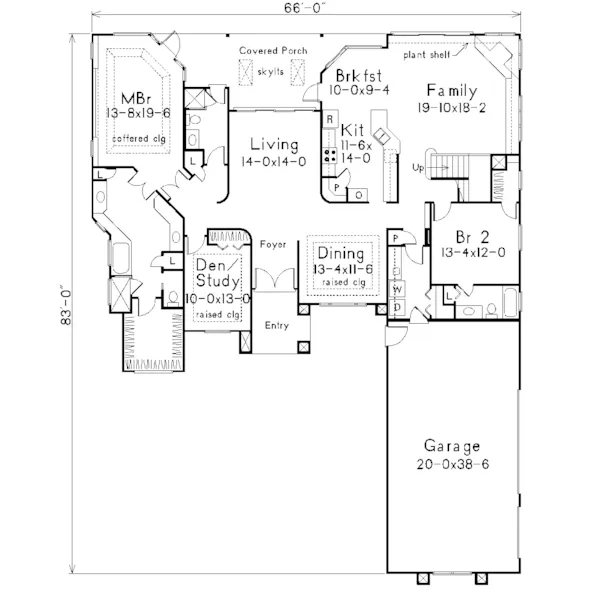 Traditional House Plan First Floor - Kensington Luxury Ranch Home 048D-0003 - Search House Plans and More